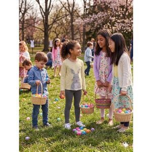 Mini Boden Girls 11-12 White Yellow Stripe Long Sleeve Bunny Appliqué Knit Top